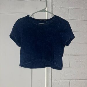 Navy Cropped Tee